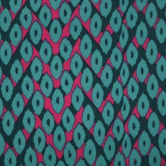 LuLaRoe Leggings Teal Green Pink‎ One Size OS - Picture 11 of 12